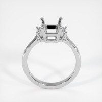 14K White Gold Three Stone Ring Setting Image