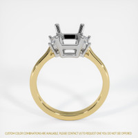 14K White & Yellow Three Stone Ring Setting Image