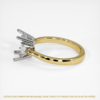 18K White & Yellow Three Stone Ring Setting Image