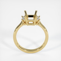 10K Yellow Gold Three Stone Ring Setting Image