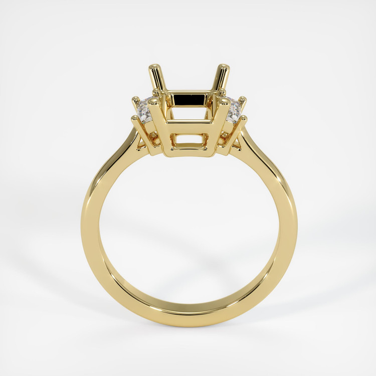 10K Yellow Gold Three Stone Ring Setting