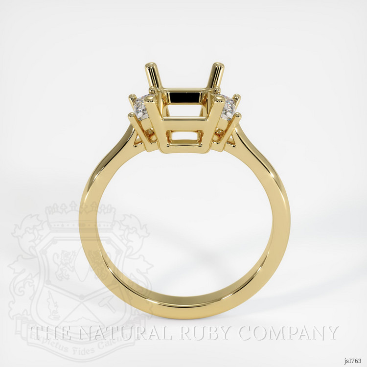 14K Yellow Gold Three Stone Ring Setting