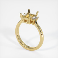 18K Yellow Gold Three Stone Ring Setting Video
