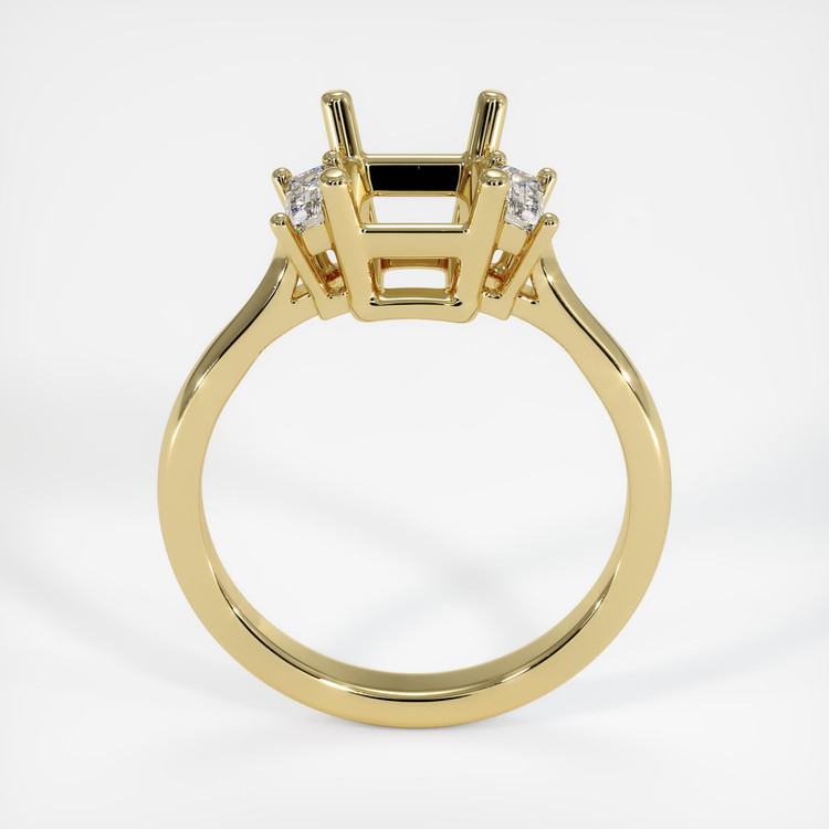 18K Yellow Gold Three Stone Ring Setting