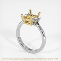 14K Yellow & White Three Stone Ring Setting Video