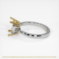 14K Yellow & White Three Stone Ring Setting Image