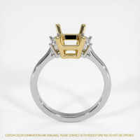 14K Yellow & White Three Stone Ring Setting Image