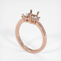 14K Rose Gold Three Stone Ring Setting Video