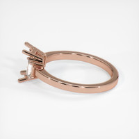 14K Rose Gold Three Stone Ring Setting Image