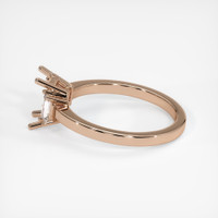 14K Rose Gold Three Stone Ring Setting Image