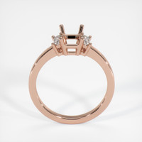 14K Rose Gold Three Stone Ring Setting Image