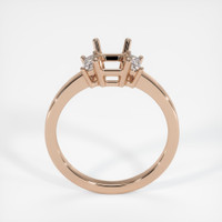 14K Rose Gold Three Stone Ring Setting Image