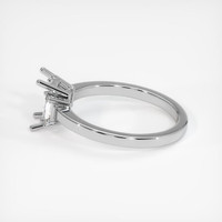 14K White Gold Three Stone Ring Setting Image