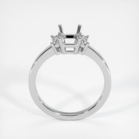 18K White Gold Three Stone Ring Setting Image