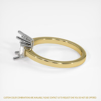 14K White & Yellow Three Stone Ring Setting Image