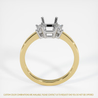 14K White & Yellow Three Stone Ring Setting Image