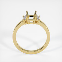 10K Yellow Gold Three Stone Ring Setting Image