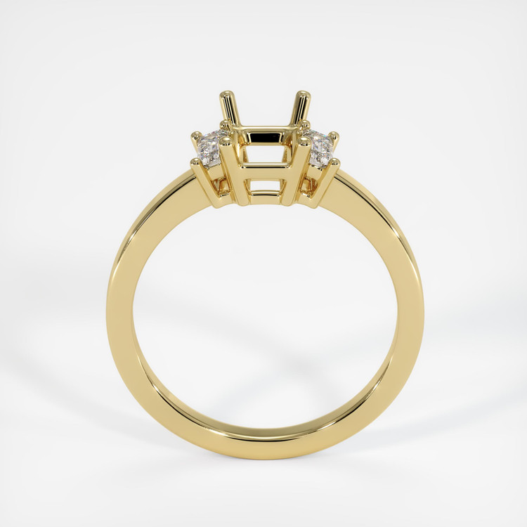 14K Yellow Gold Three Stone Ring Setting