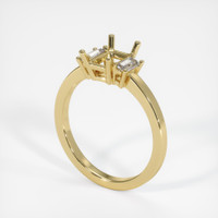 18K Yellow Gold Three Stone Ring Setting Video