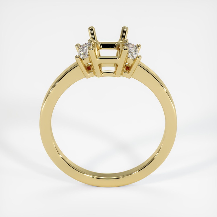 18K Yellow Gold Three Stone Ring Setting