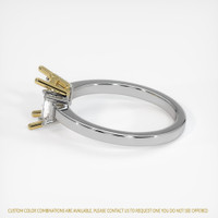 14K Yellow & White Three Stone Ring Setting Image