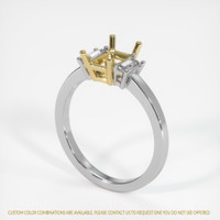 18K Yellow & White Three Stone Ring Setting Video