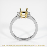 18K Yellow & White Three Stone Ring Setting Image