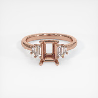 14K Rose Gold Accent Stones Ring Setting Image