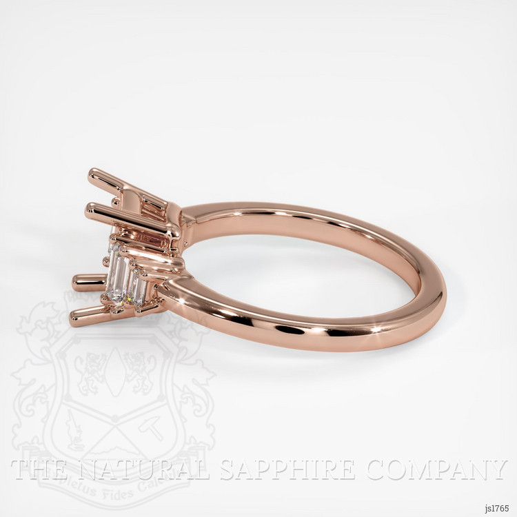 14K Rose Gold Accent Stones Ring Setting