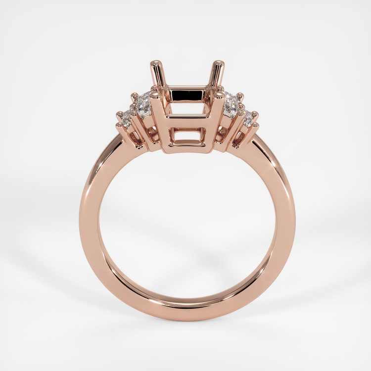 14K Rose Gold Accent Stones Ring Setting