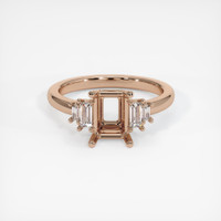18K Rose Gold Accent Stones Ring Setting Image