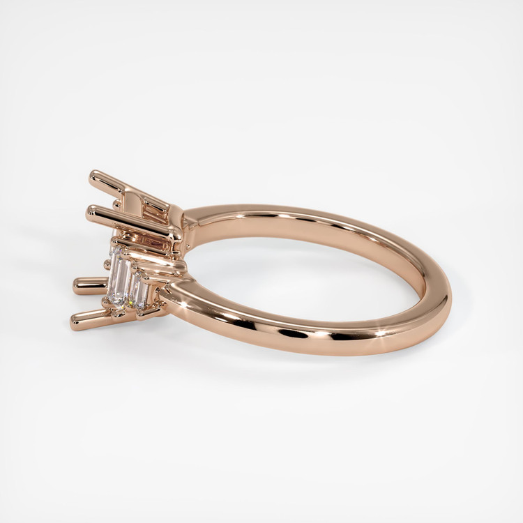 18K Rose Gold Accent Stones Ring Setting