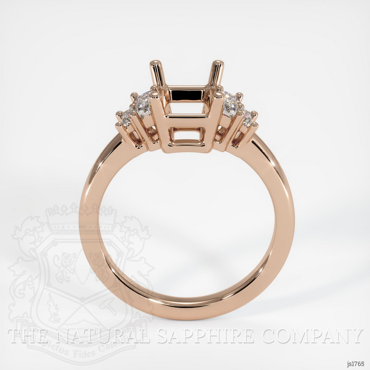 18K Rose Gold Accent Stones Ring Setting