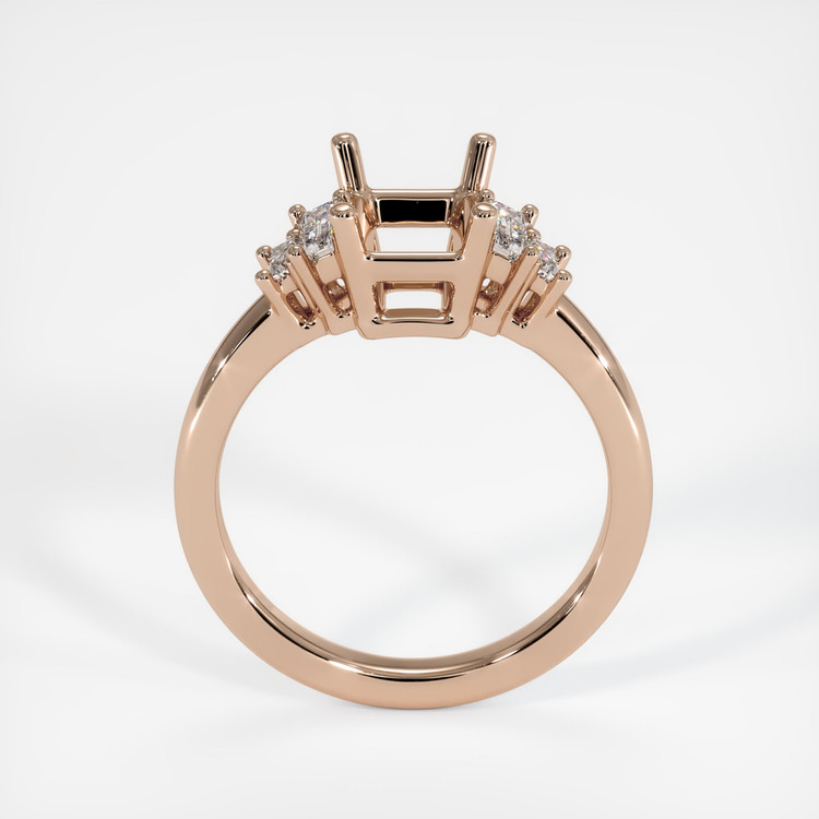 18K Rose Gold Accent Stones Ring Setting