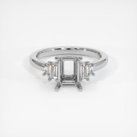 14K White Gold Accent Stones Ring Setting Image