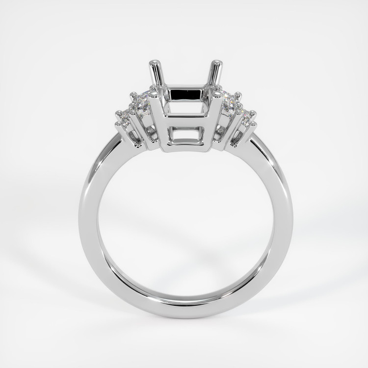 14K White Gold Accent Stones Ring Setting