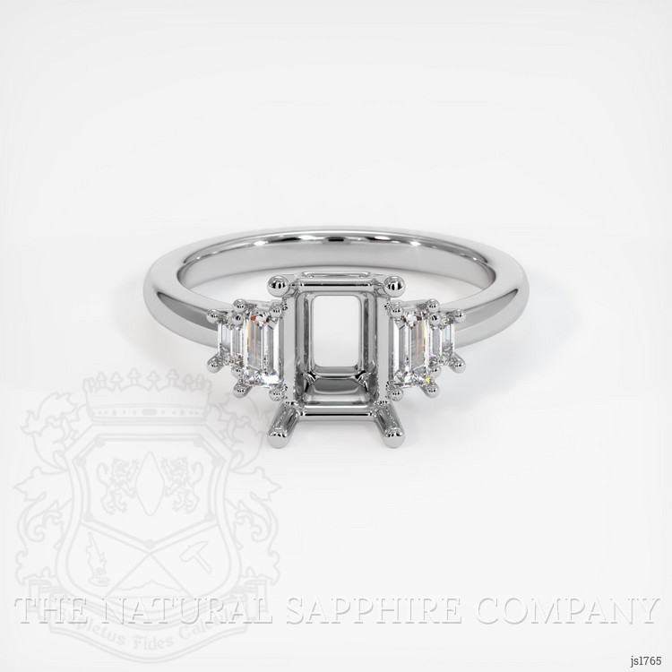 18K White Gold Accent Stones Ring Setting