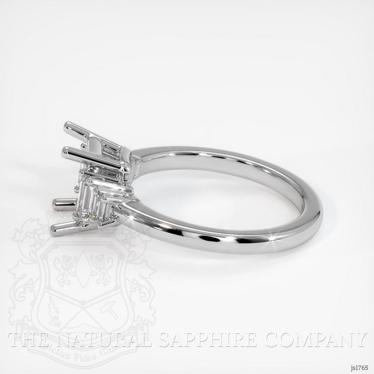 18K White Gold Accent Stones Ring Setting