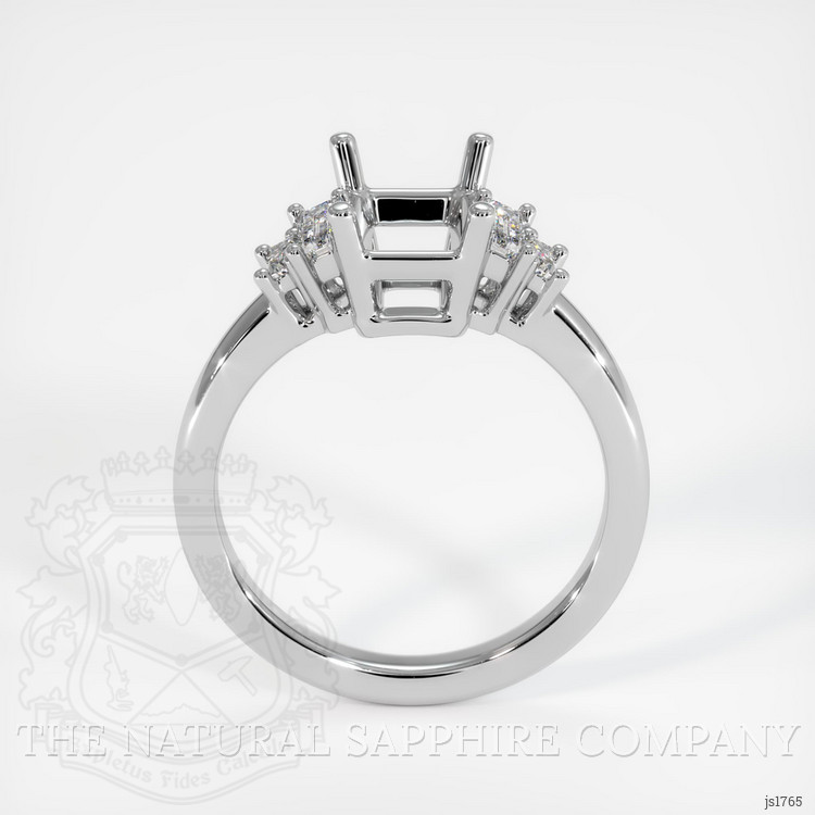 18K White Gold Accent Stones Ring Setting