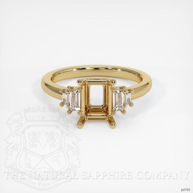 10K Yellow Gold Accent Stones Ring Setting