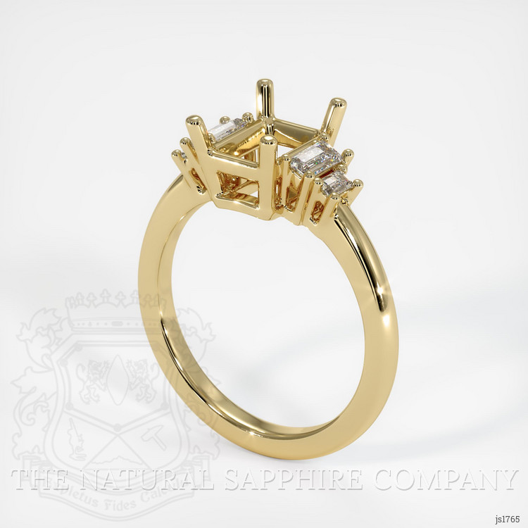 14K Yellow Gold Accent Stones Ring Setting