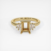 14K Yellow Gold Accent Stones Ring Setting Image