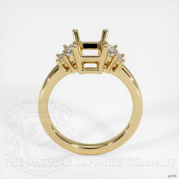 14K Yellow Gold Accent Stones Ring Setting