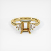 18K Yellow Gold Accent Stones Ring Setting Image