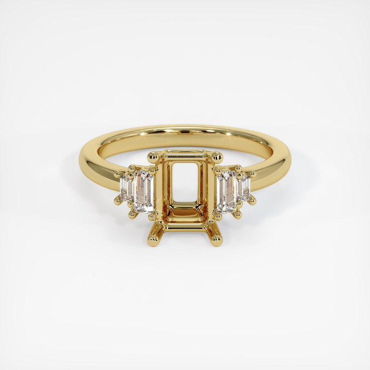18K Yellow Gold Accent Stones Ring Setting