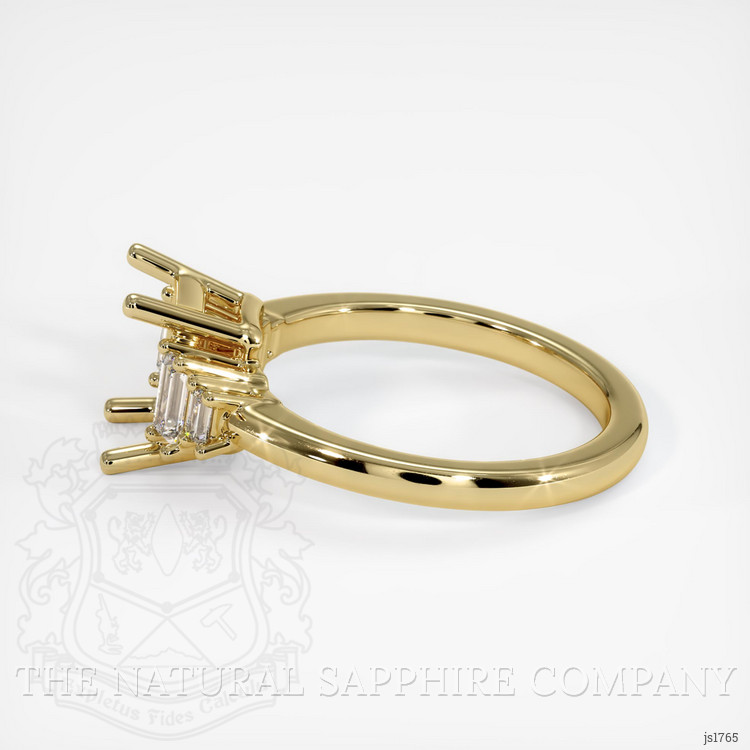 18K Yellow Gold Accent Stones Ring Setting