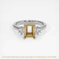 14K Yellow & White Accent Stones Ring Setting Image