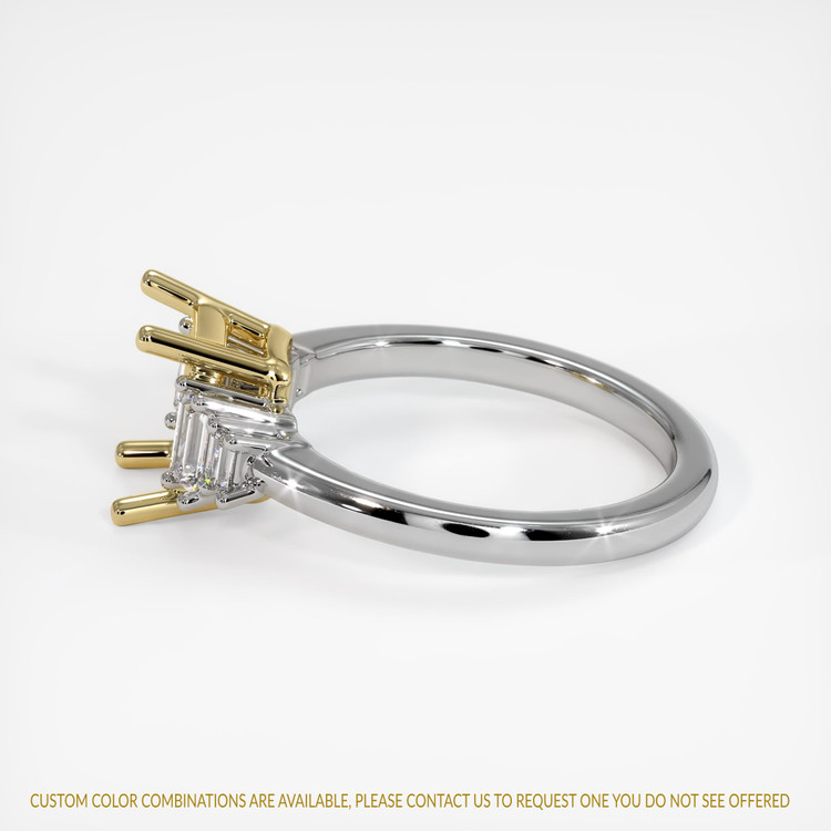 14K Yellow & White Accent Stones Ring Setting