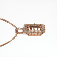 14K Rose Gold Antique Style Pendant Setting Image