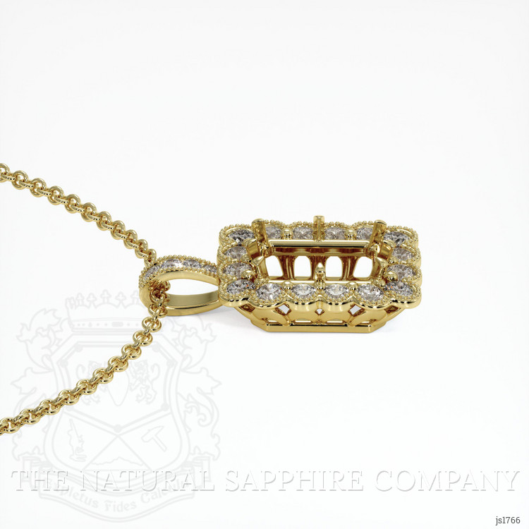 10K Yellow Gold Antique Style Pendant Setting